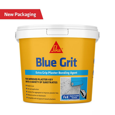 Sika Blue Grit Plaster Bonding Agent – Extra Grip for Smooth or Difficult Surfaces (5L / 10L)